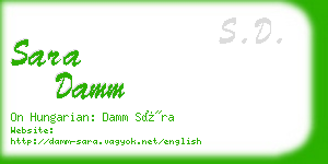 sara damm business card